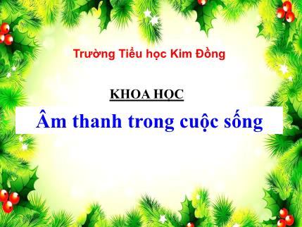 Bài giảng Khoa học Lớp 4 - Âm thanh trong cuộc sống