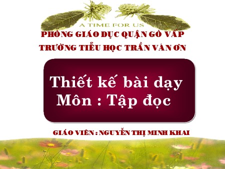 Bài giảng Tập đọc - Cánh diều tuổi thơ - tiếng Việt Lớp 4