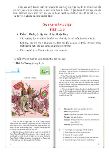 Bài giảng tiếng Việt Lớp 3 - Ôn tập tiếng Việt: Tiết 1, 2, 3