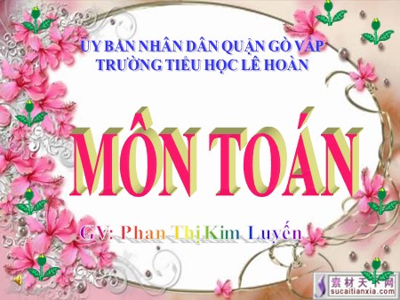 Bài giảng Toán Lớp 1 - Bài: Đồng hồ-Thời gian