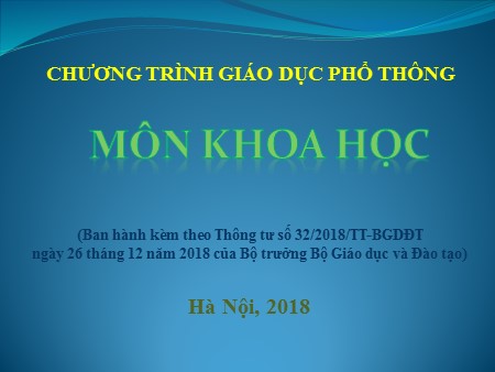 Bồi dưỡng giáo dục - Nội dung triển khai chương trình giáo dục phổ thông môn Khoa học Lớp 4, 5