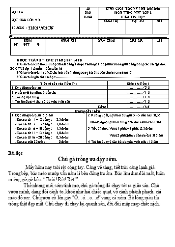 Đề kiểm tra ĐK cuối HKI - tiếng Việt Lớp 2 (2.4)