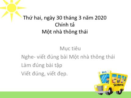 Bài giảng Chính tả - Bài: Một nhà thông thái - Tiếng Việt Lớp 3