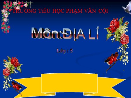 Bài giảng Địa lí Khối 5 - Bài: Các nước láng giềng của Việt Nam