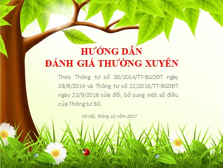 Báo cáo chuyên đề - Hướng dẫn đánh giá thường xuyên môn Âm nhạc