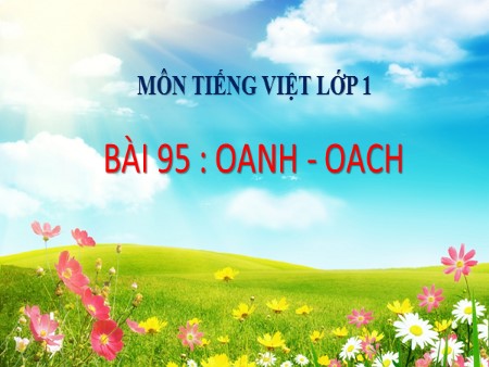 Bài giảng học vần - Bài 95: oanh- oach - tiếng Việt Lớp 1