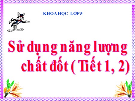 Bài giảng Khoa học Lớp 5 - Bài 42- 43: Sử dụng năng lượng chất đốt (Tiết 1, 2)