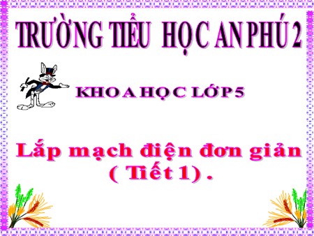 Bài giảng Khoa học Lớp 5 - Bài 46- 47: Lắp mạch điện đơn giản (Tiết 1)