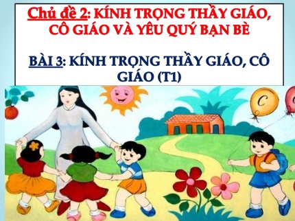 Bài giảng Đạo Đức 2 - Chủ đề 2, Bài 3: Kính trong thầy giáo, cô giáo (Tiết 1)