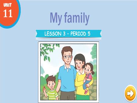 Bài giảng Tiếng Anh 3 Global Success - Tuần 20, Unit 11: My family - Lesson 3, Period 5