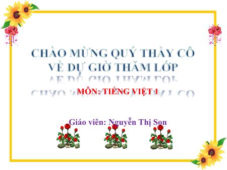 Bài giảng Tiếng Việt 1 - Tuần 5, Bài 16: M m N n (Tiết 1)(Nguyễn Thị Son)
