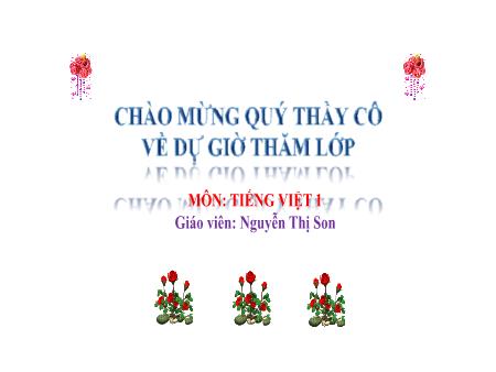 Bài giảng Tiếng Việt 1 - Tuần 7, Bài 28: Y y (Tiết 1)(Nguyễn Thị Son)