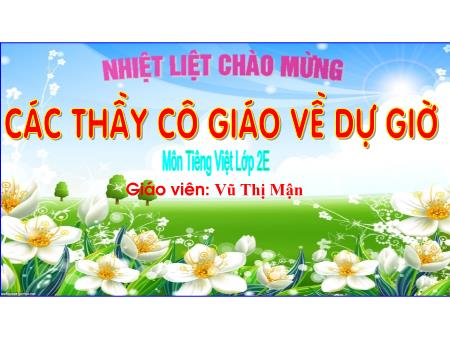 Bài giảng Tiếng Việt 2 - Chủ đề 4. Bài 5: Giọt nước và biển lớn (Vũ Thị Mận)