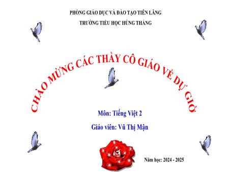 Bài giảng Tiếng Việt 2 - Tuần 25: Luyện tập: Viết lời xin lỗi (Vũ Thị Mận)