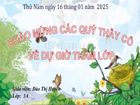 Bài giảng Tiếng Việt 3 - Tuần 19. Đọc: Bầu trời (Tiết 1)(Đào Thị Huyền)