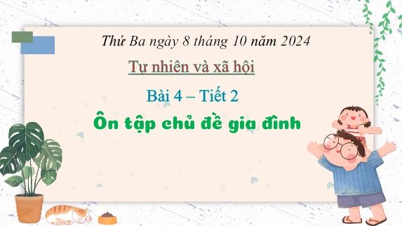 Bài giảng TNXH 3 - Bài 4: Ôn tập chủ đề gia đình (Tiết 2)
