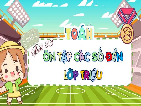 Bài giảng Toán 4 - Tuần 16, Bài 33: Ôn tập các số đến lớp triệu