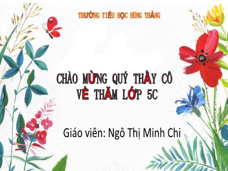 Bài giảng Toán 5 - Luyện tập: Các đơn vị đo diện tích đã học (Ngô Thị Minh Chi)